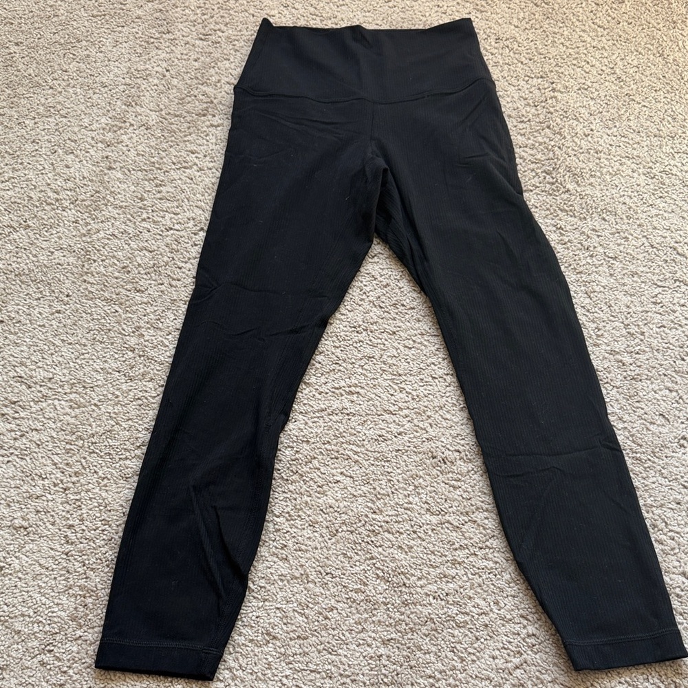 Lululemon ribbed align Black High-Waisted Leggings size 4